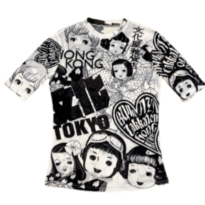 <東京 ·五十·香港 >周年紀念自家設計網tee  Black & white黑白